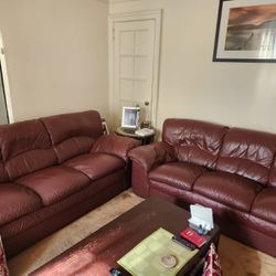 Leather Sofa Set Of Two