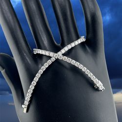 14k White Gold Tennis Bracelet 