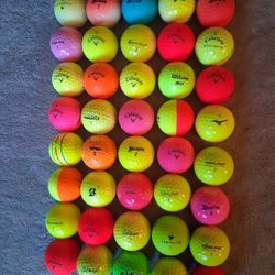 40 Colored Golf Balls 