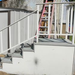 Wooden Staircase With Handrail 