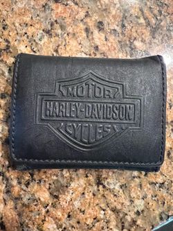 Harley Davidson trifold leather wallet