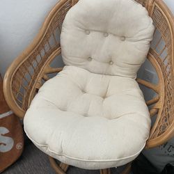 Wicker Bamboo Rattan Boho Accent Chair