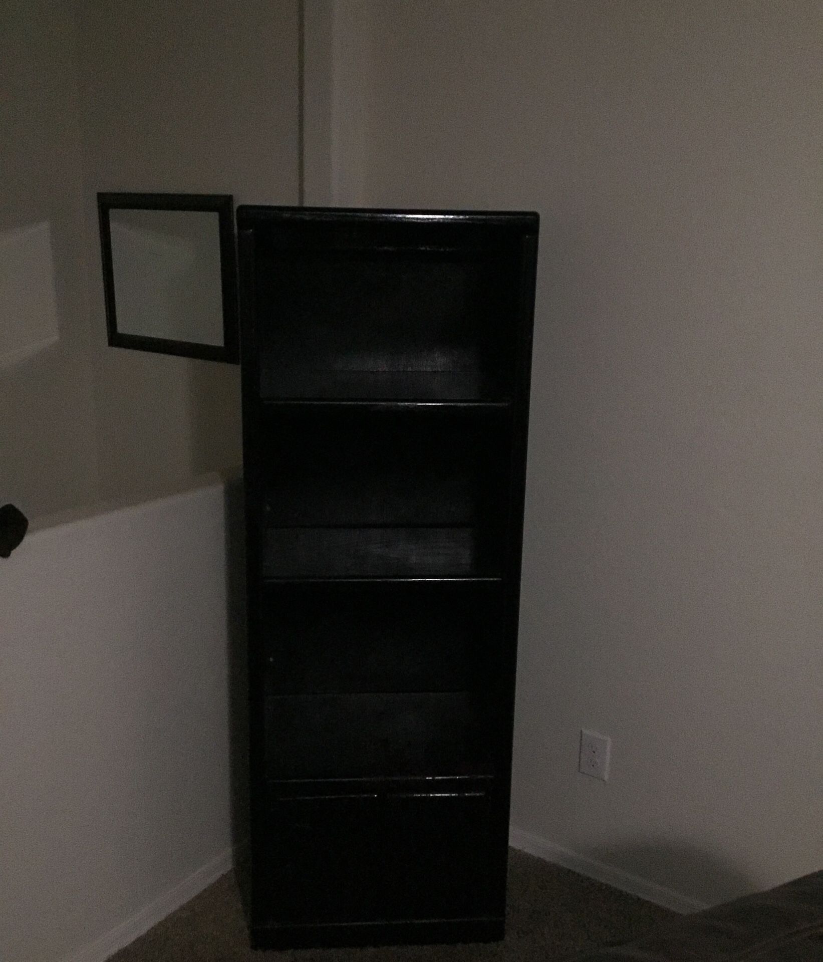 Set of 2 black bookshelves