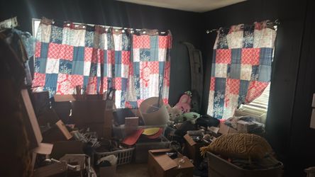 Patchwork Curtain Panels Red Blue White