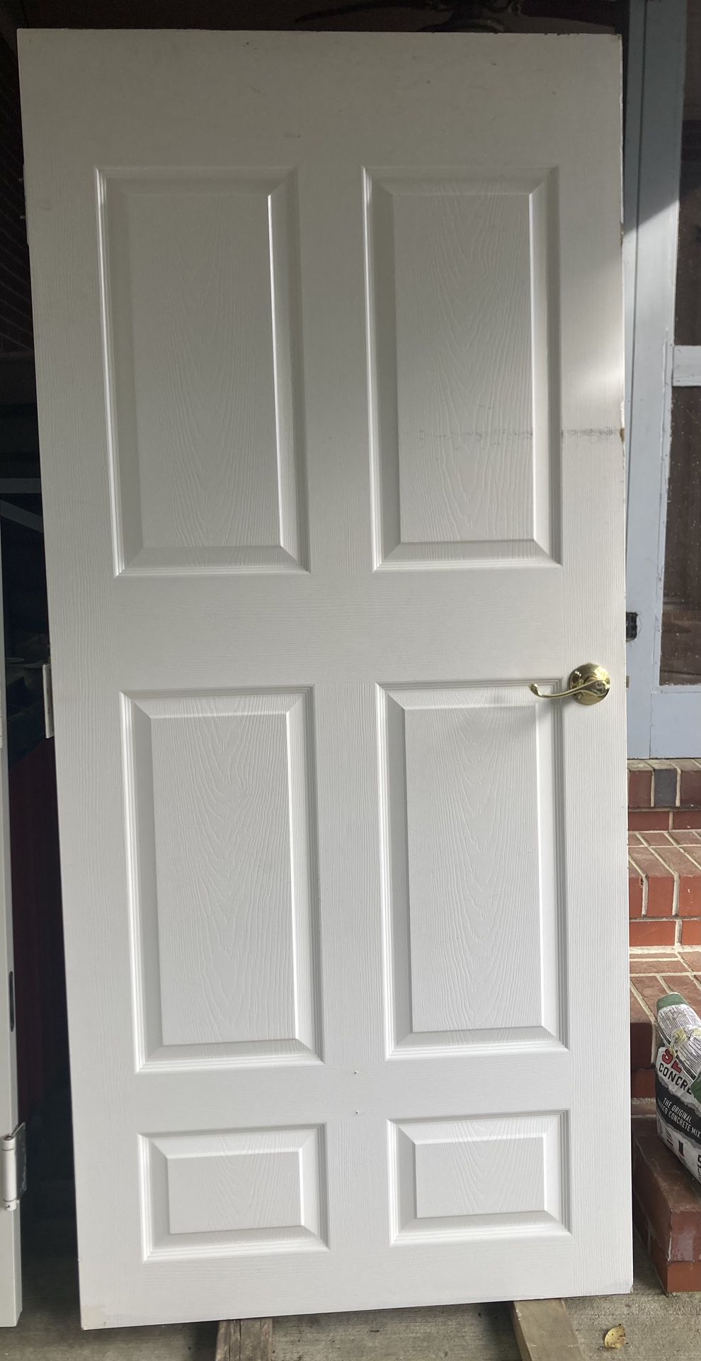Solid Core White 6 Panel Door. door size is 35 3/4 in. x 80 in