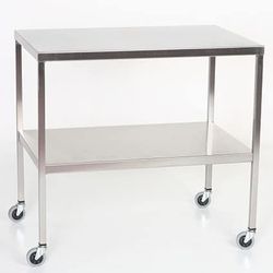 Two Stainless Steel Tables w/Wheels  (72x24)- ( 60x24)