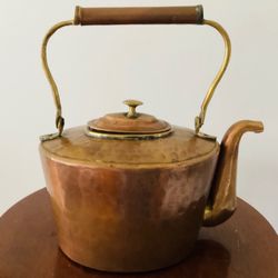 Antique Copper Kettle, Copper Kettle wit Patina, Beautiful Antique Kettle