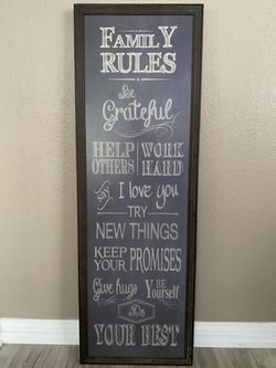 Family Rules Sign