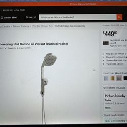 Kohler Windet Showering Rail Combo In Vibrant Brushed Nickel - New, Never Opened 