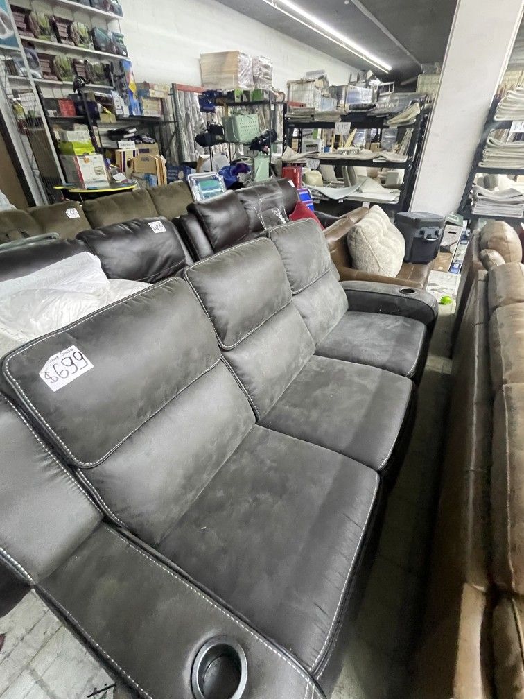 Fabric Recliner Sofa From Costco