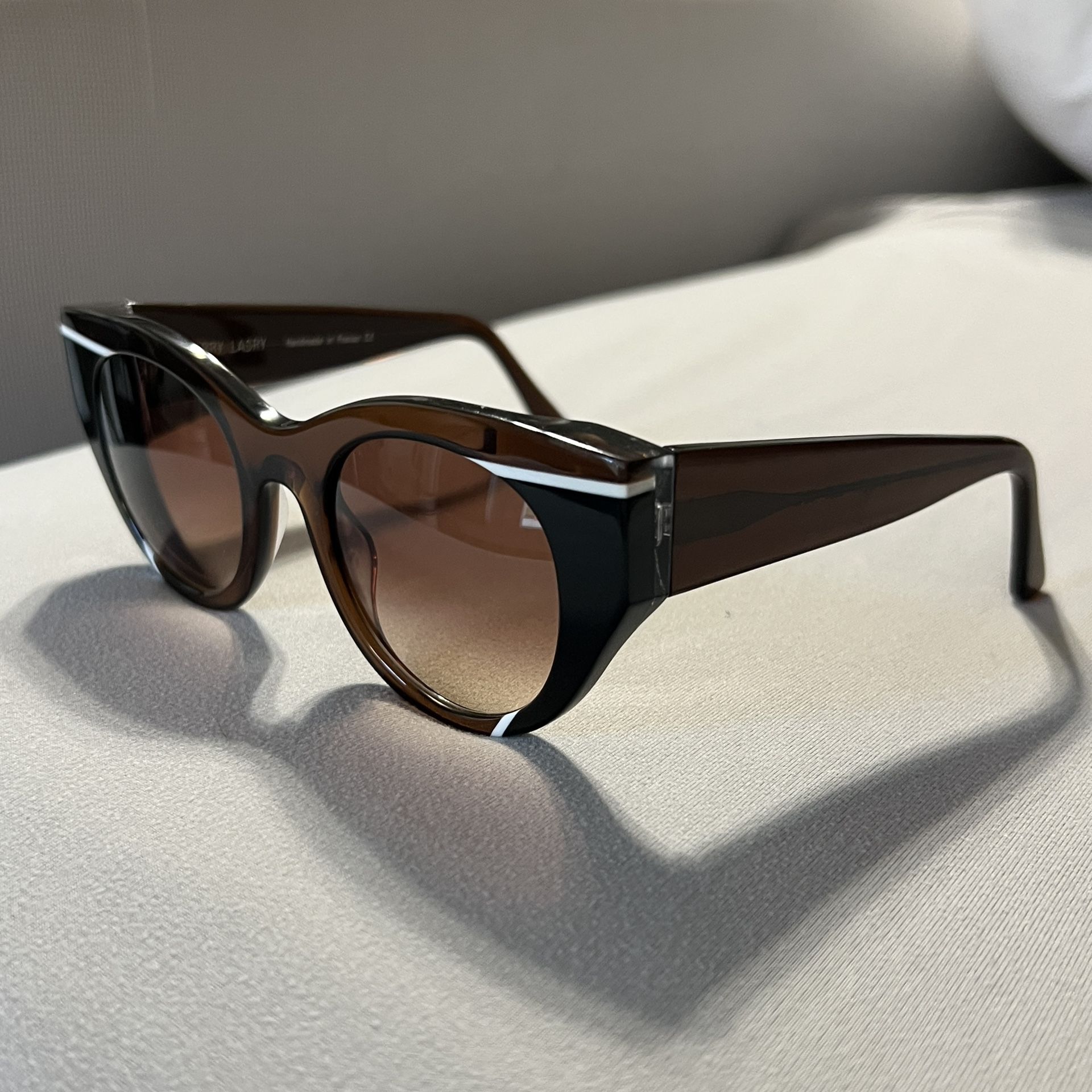 Theirry Lasny Murdery Prescription Sunglasses Brown Cat-Eye Frame Only