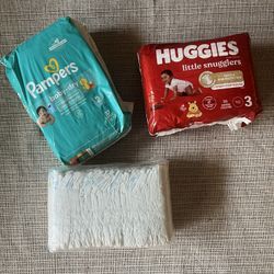 Various Diapers (size 2 And 3)