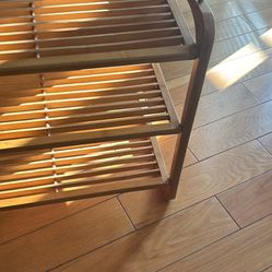 Bamboo Three Trier - Shoe Rack 