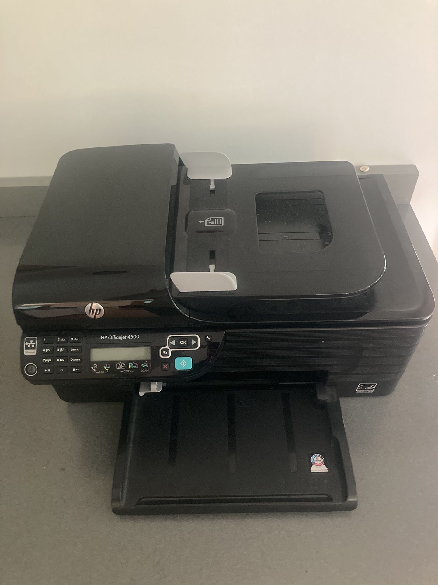 HP OfficeJet 4500 All-In-One Inkjet Printer Fax Scan Copy W/ Manuals & Cords