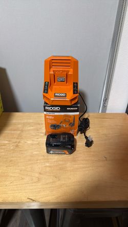 RIDGID 18V 4.0 Ah MAX Output Starter Kit with Rapid Charger