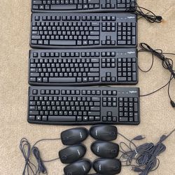 Logitech MK120 Wired Keyboard and Mouse Lot