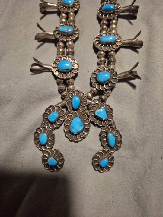 Native American Squash Blossom Necklace