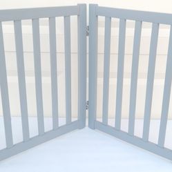 Solid Hardwood 24" High, Step-Over Pet Safety Barrier Foldable Dog Gate