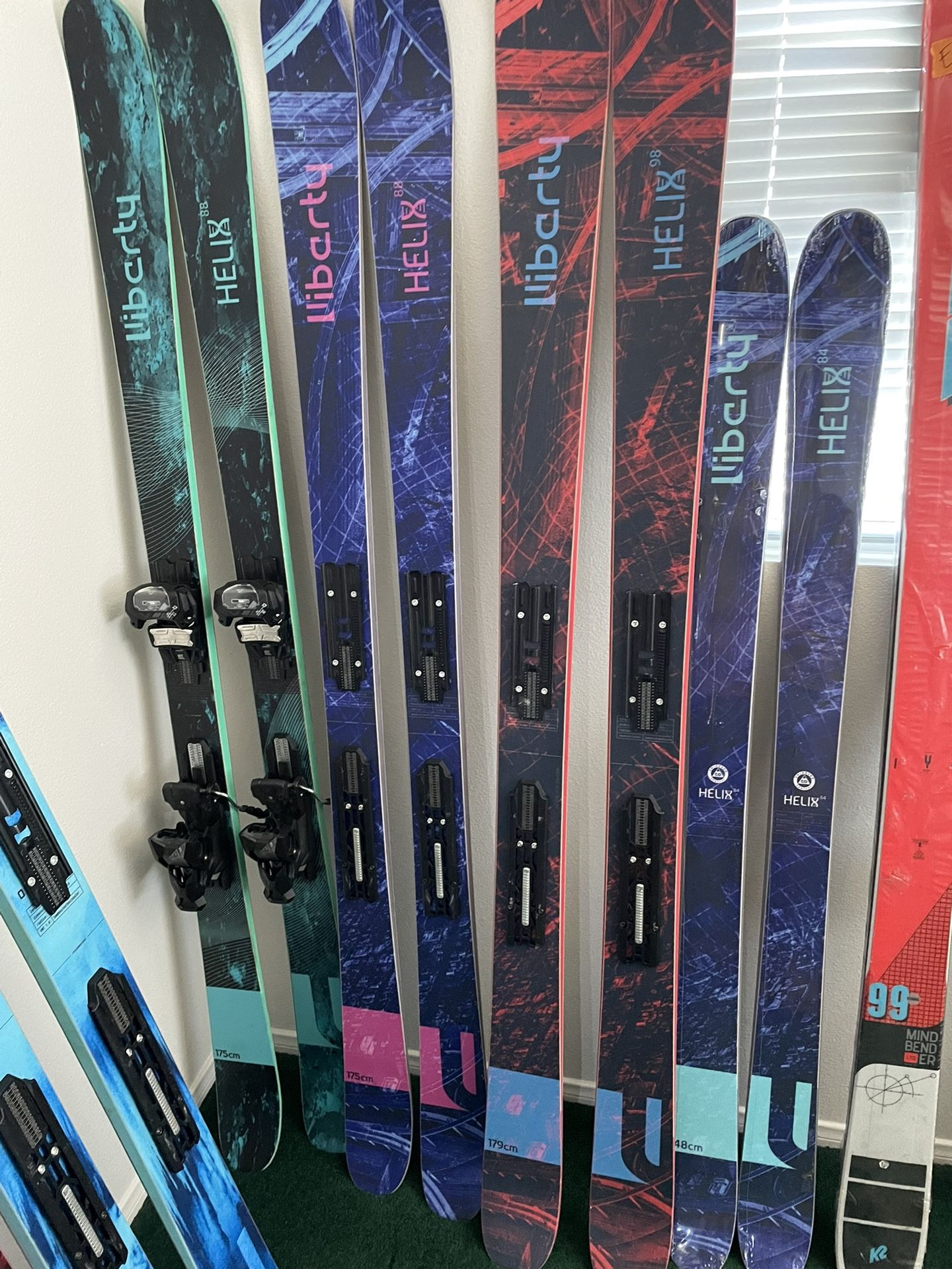 k2 amp live wire all-mountain skis with m2 10.0 K2 AMP Velocity All Mountain Skis + M3 11 TC