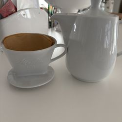 Vintage Porcelain Melitta Pour Over Coffee Set