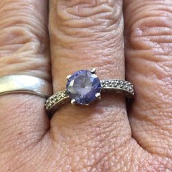 925 Purple Stone Amethyst? Ring TGI