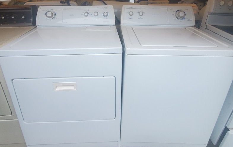 WHIRLPOOL SET WASHER AND ELECTRIC DRYER WORKING PERFECT DELIVERY SERVICE AVAILABLE FOR A FEE