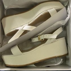 White Wedge Sandle
