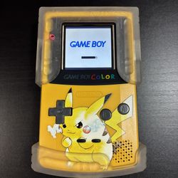 Nintendo Game Boy Color Handheld System w/ Bright Display Screen & Pikachu Shell