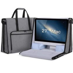 Carrying Tote Bag Compatible with Apple 27" iMac Desktop Computer, Travel Storage Bag for iMac 27-inch and Other Accessories, Gray

