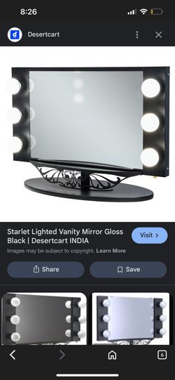 Vanity Mirror - BLACK with Lights