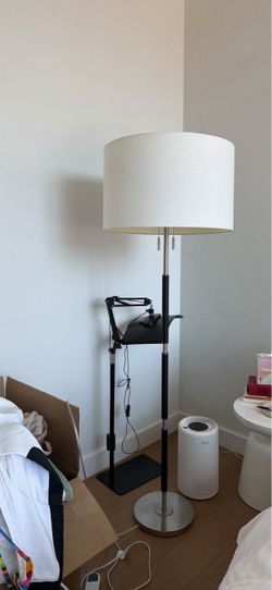 Floor Lamp with leather