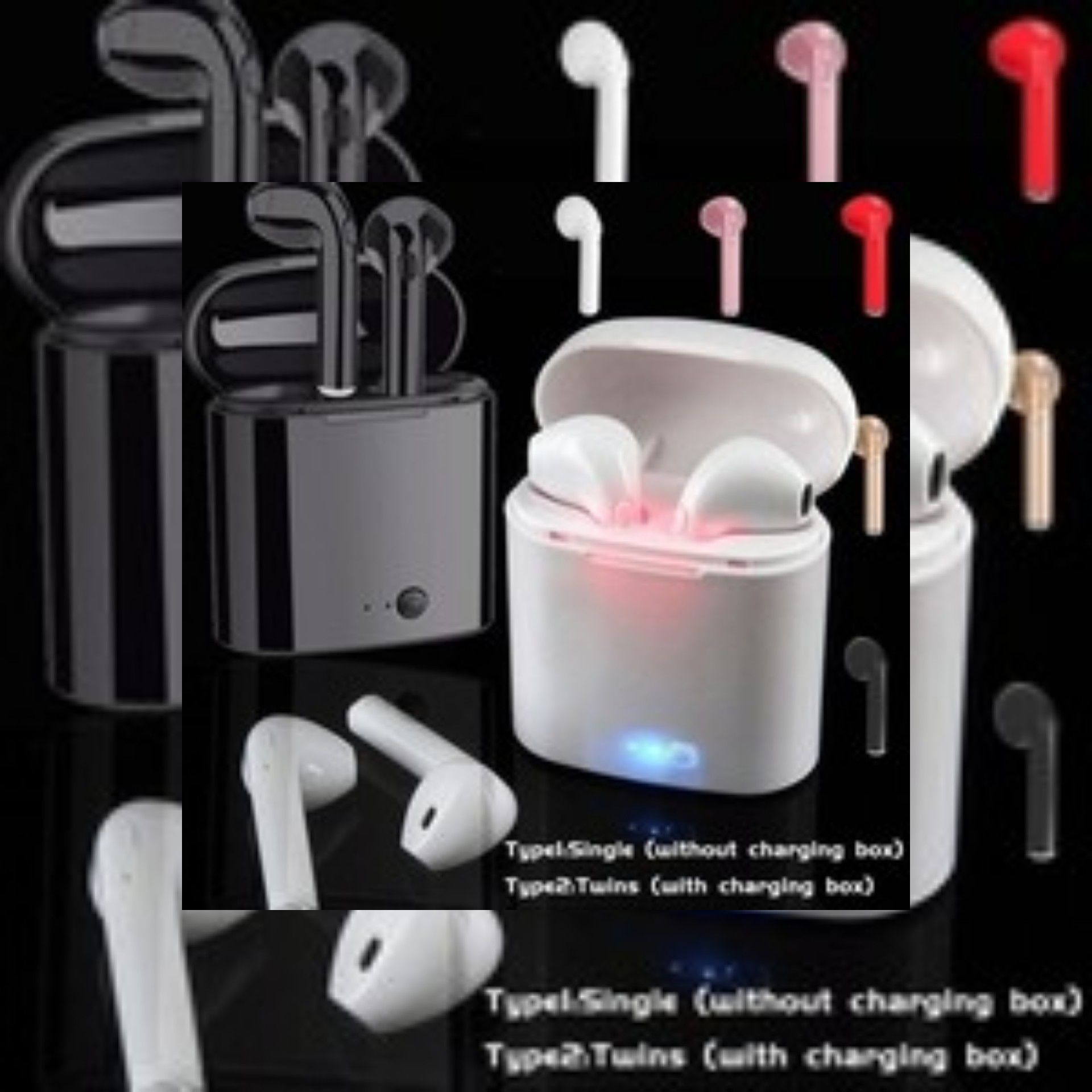 Wireless Single Ear/Double Ear Earbuds With Charging Box Mini Stereo Handsfree Headset Bluetooth Headset Earphone for All Smart Phone