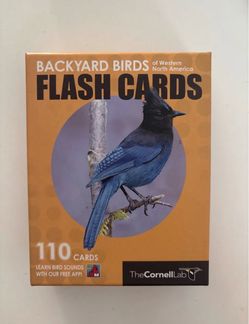 Backyard Birds of Western North America Flash Cards — Cornell Lab, 110 Cards, Complete