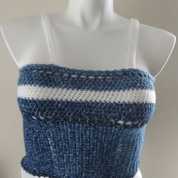 ***NEW*** LisaG7 CROCHETED CROP TOP CT108.  sz L/XL