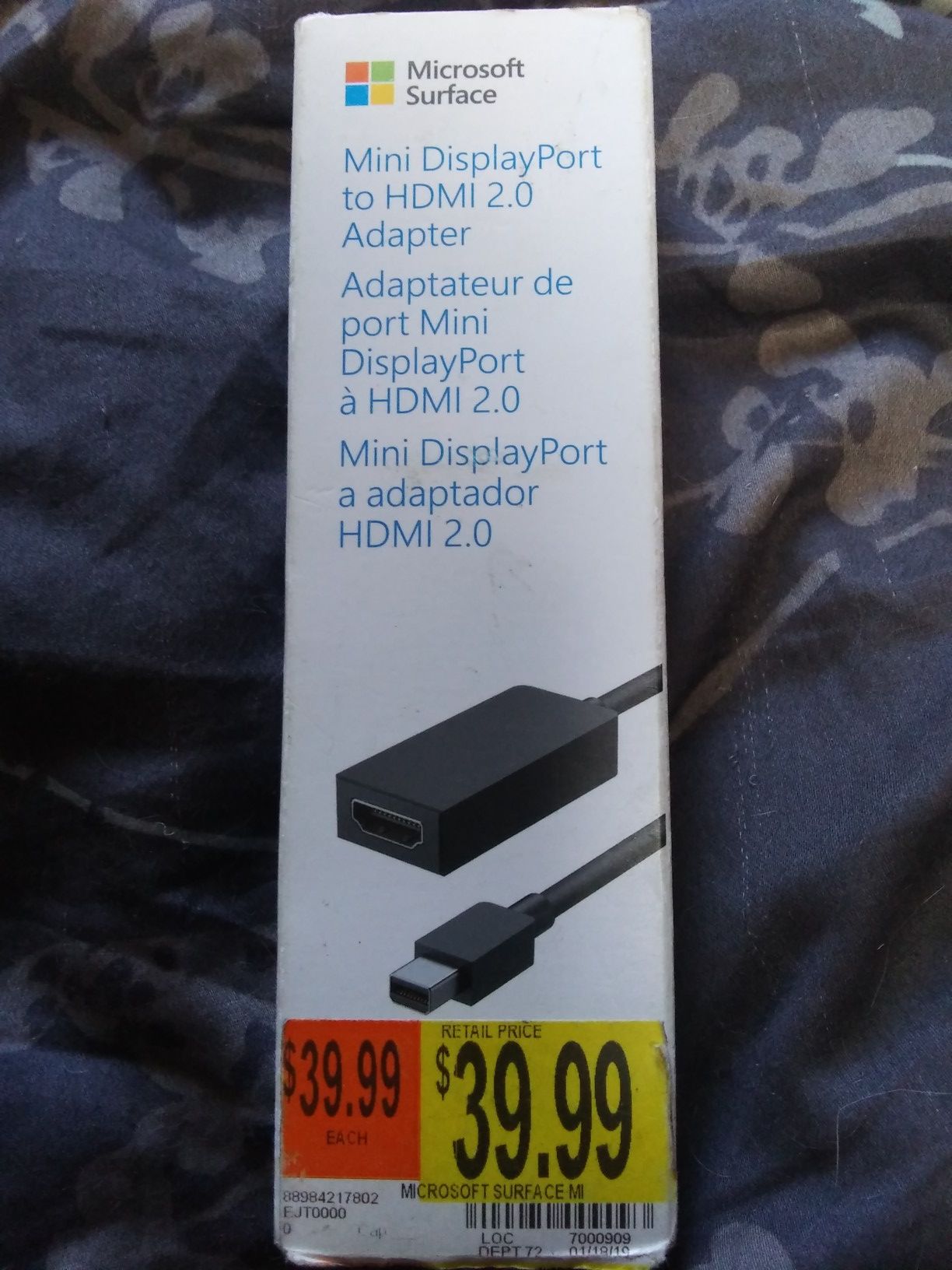 Microsoft Surface Mini Displayport to HDMI 2.0 Adapter New In Box