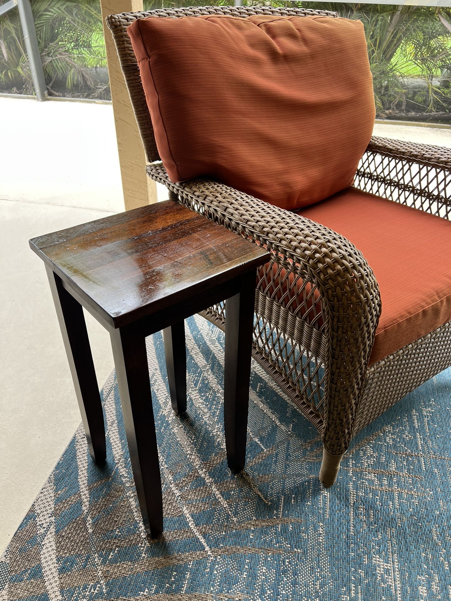 Wood End Table