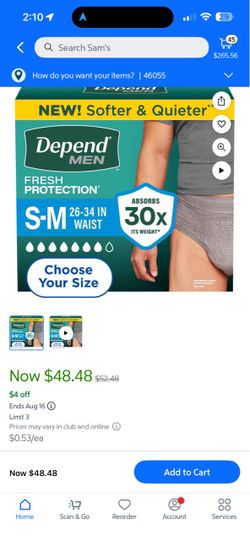 Depend men underwear