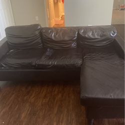 Brown and gray sectional