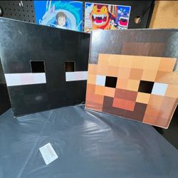 2 Set SALE Minecraft costumes head  1 - STEVE 1 - Endemen   HALLOWEEN COSTUME Kids adults Teens 