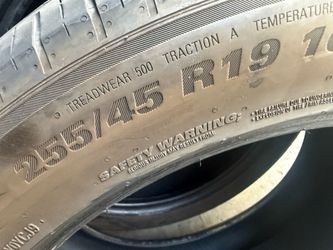 TESLA MODEL Y 255/45/19 (2 Tires) $60.00/ Both