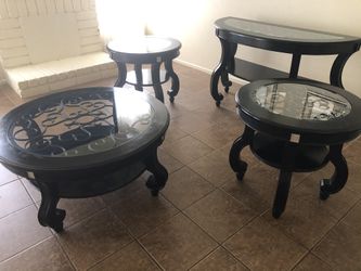 Coffee Table, 2 Side Tables, Console Table