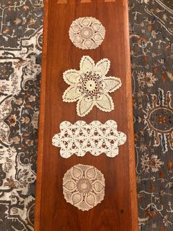 Vintage Handmade Crochet Doily Collection - 4-Piece Centerpiece Lot
