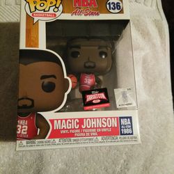 Funko Pop Basketball NBA All Star 1986 Target.Con 2022 Limited Edition . Magic Johnson #136 New In Box Mint Condition. 