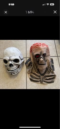 HALLOWEEN Skull Skeleton & Frankenstein brain Horror Party Masks