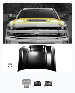 2017 - 2019 Chevrolet Silverado 2500 HD / Demon Style w/One Scoop Aluminum Hood