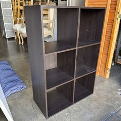 Cube Shelf Unit Organizer Dark Brown Good Condition 