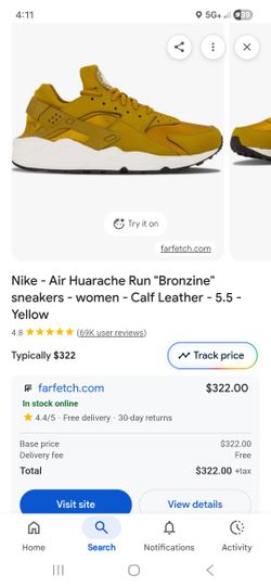 Nike Air Huarache Bronzine Shoes 7.5 Women’s