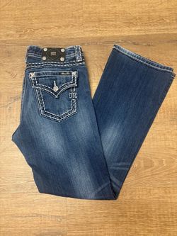 MISS ME Women’s 31 dark blue wash bootcut