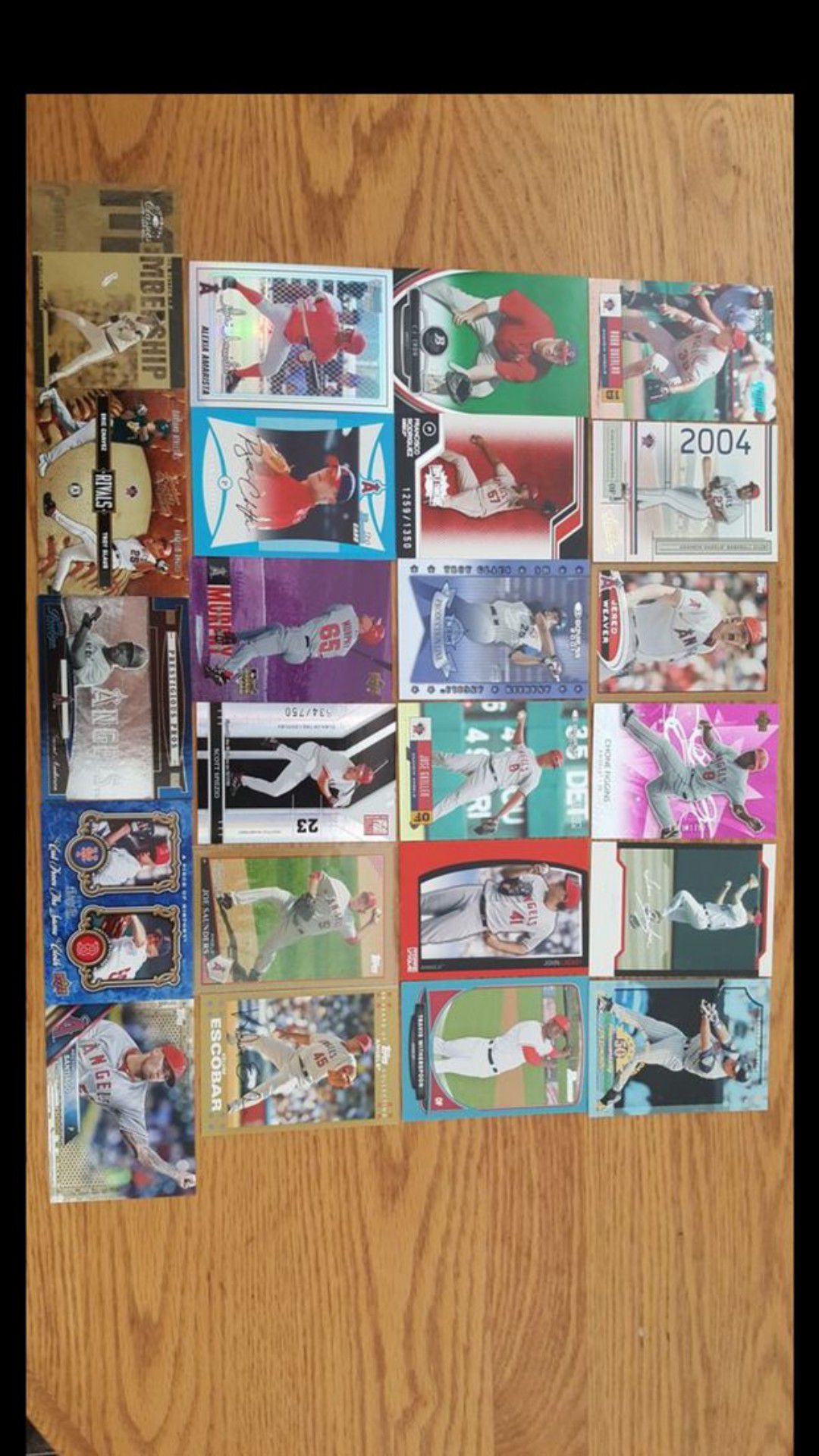 40 Los Angeles Anaheim Angels Serial-Numbered Cards