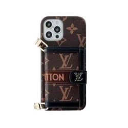iPhone 16 Pro Case Monogram iPhone Case With Wallet And Strap Black -DL240329